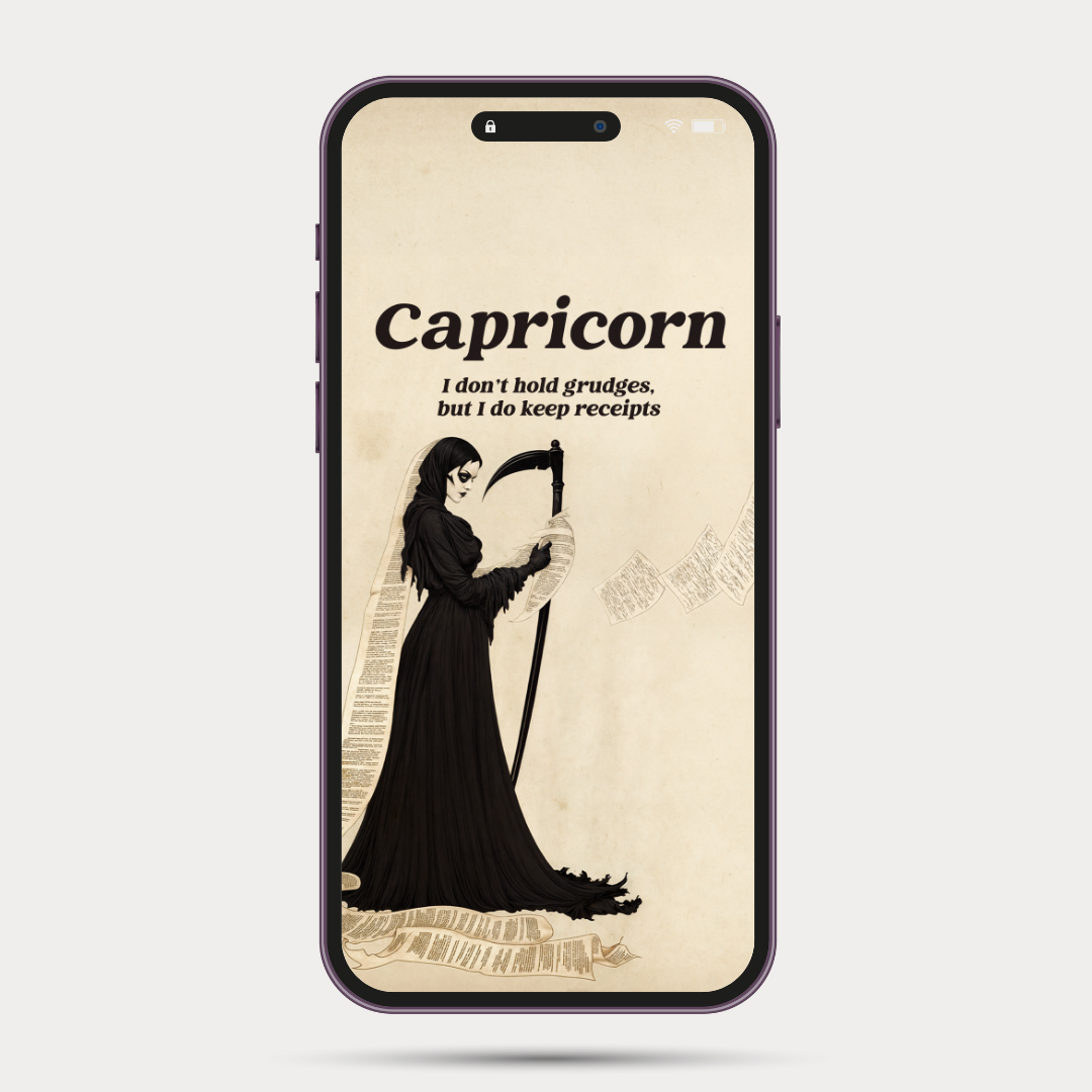 Horrorscopes Zodiac iPhone Wallpapers β Spooky Astrology Digital Art | Vintage Gothic Aesthetic Backgrounds