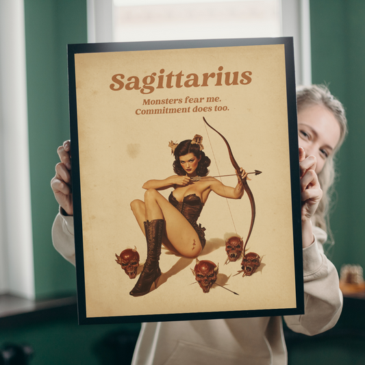 Sagittarius Zodiac Poster – Adventurous Astrology Wall Art, Free-Spirited Sagittarius Print, Celestial Horoscope Decor