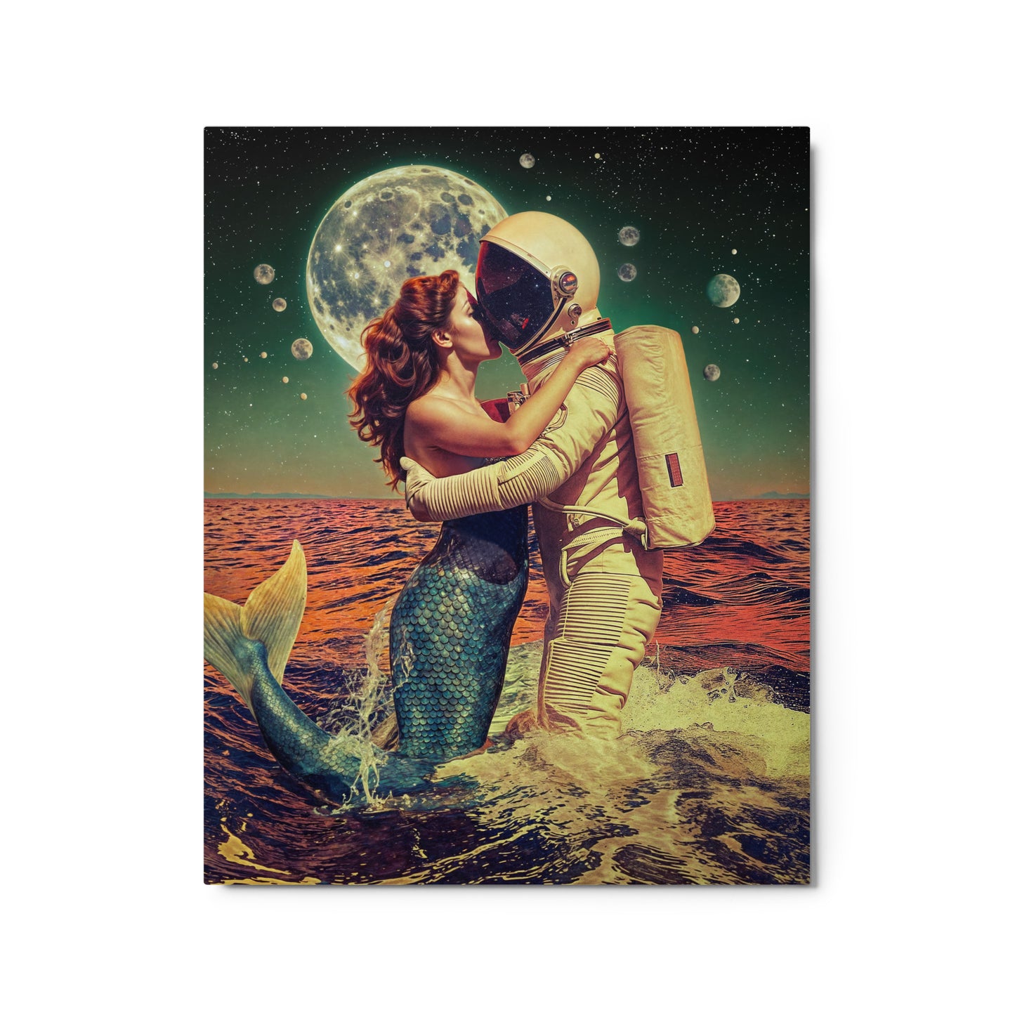 You Be The Anchor That Keeps My Feet On The Ground, I’ll Be The Wings That Keep Your Heart In The Clouds - Metal Print - Surreal Love Art