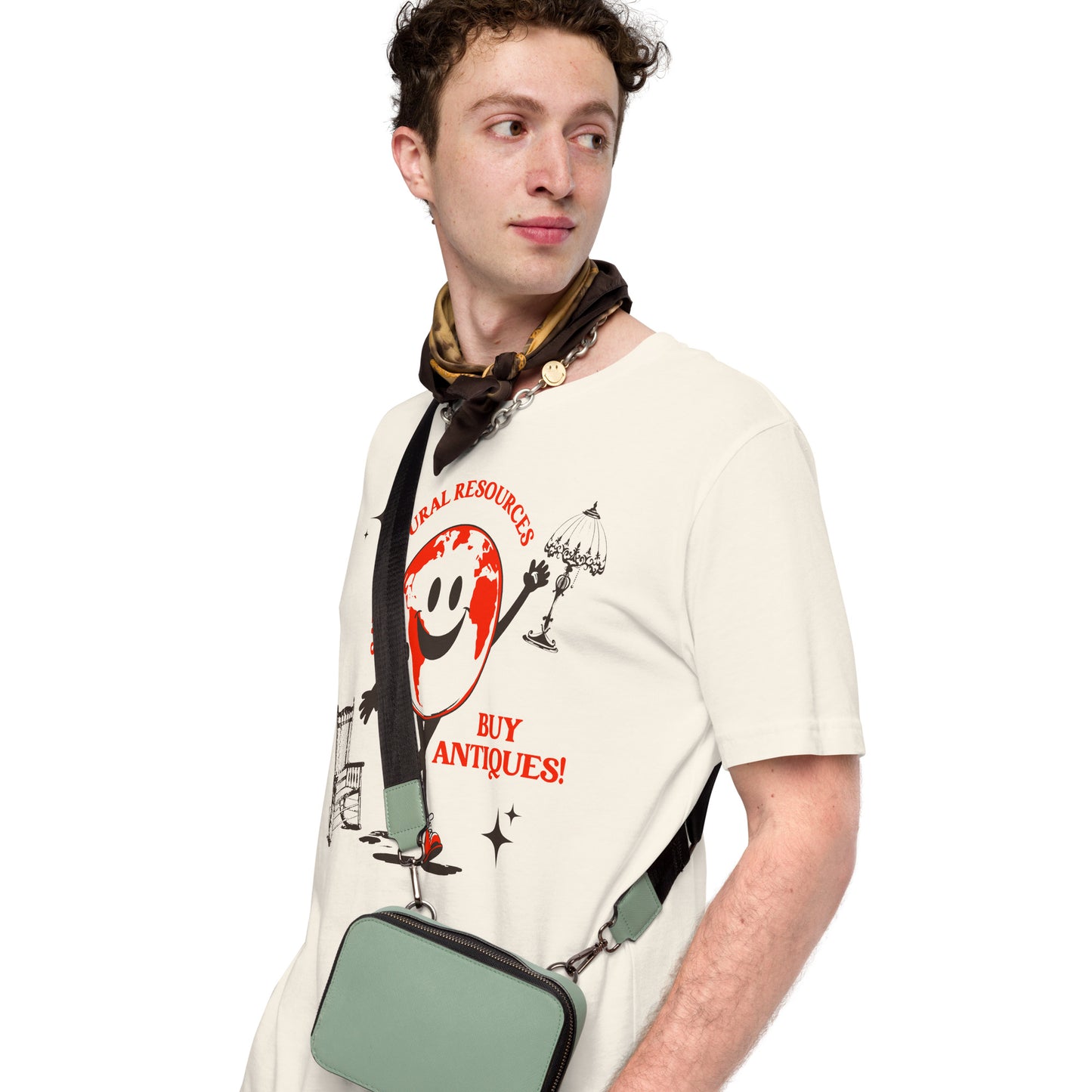 Save Natural Resources, Buy Antiques! – Eco-Friendly Organic Cotton T-Shirt | Sustainable Vintage-Inspired Apparel
