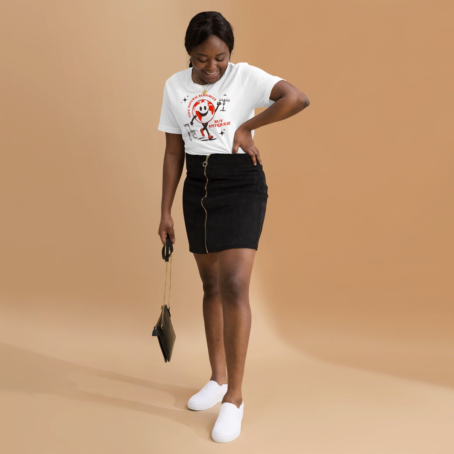 Save Natural Resources, Buy Antiques! – Eco-Friendly Organic Cotton T-Shirt | Sustainable Vintage-Inspired Apparel