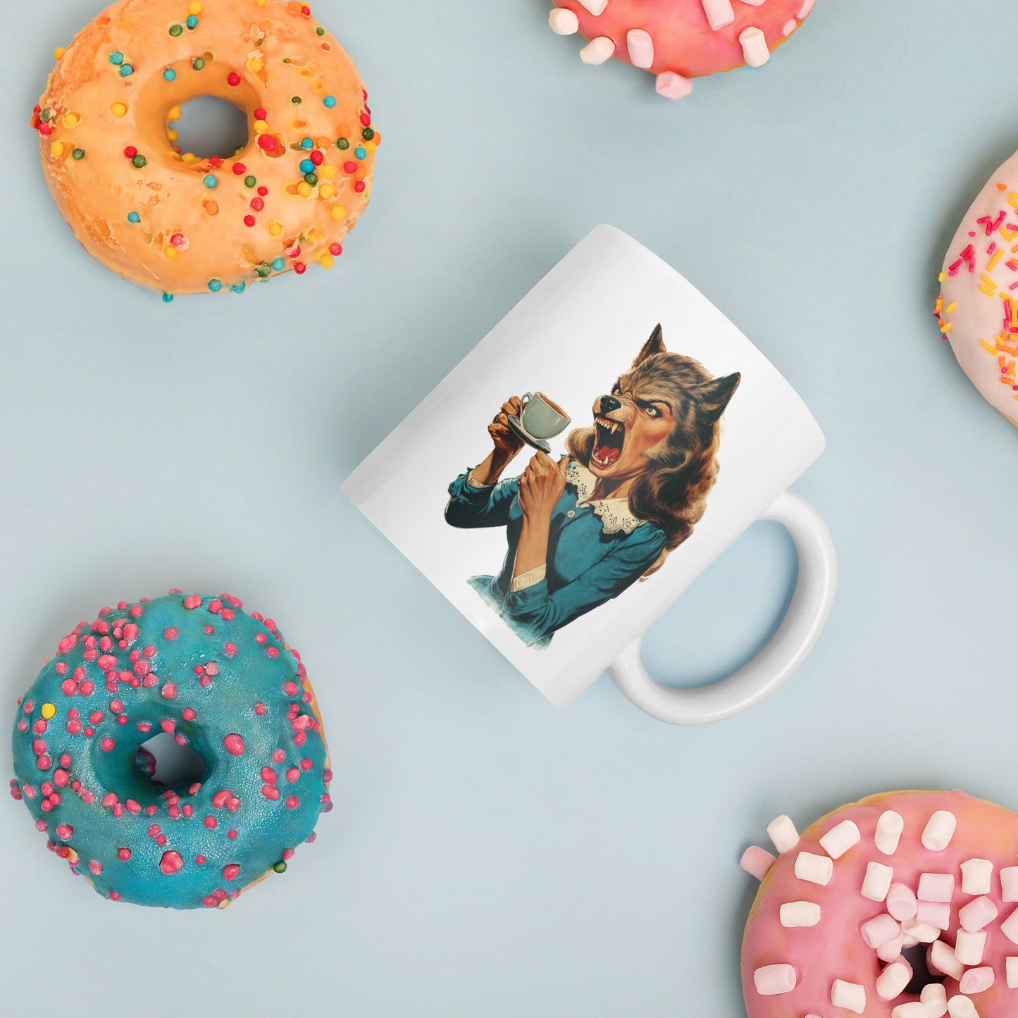 Not Before Coffee Mug - Funny Coffee Lover Gift - Spooky Halloween Coffee Mug - Sassy Werewolf Coffee Cup - Halloween Accessories