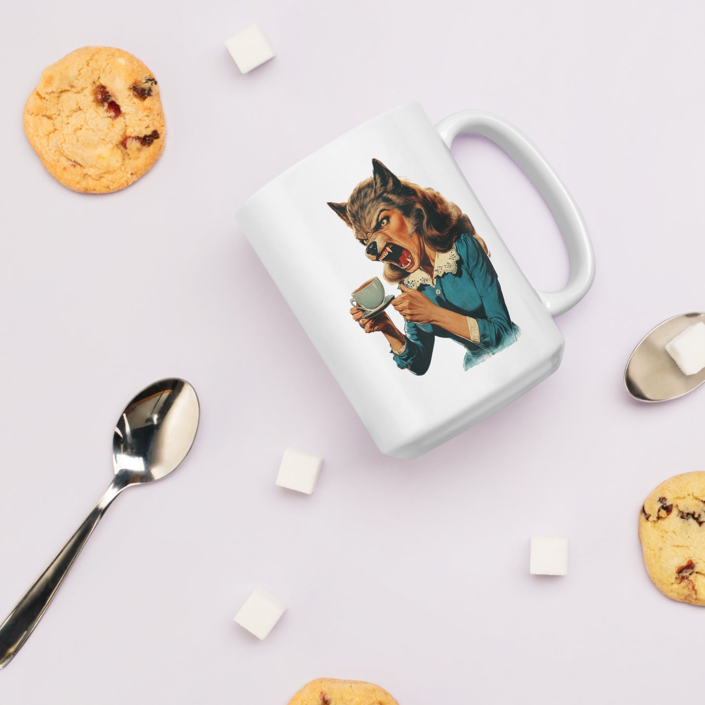 Not Before Coffee Mug - Funny Coffee Lover Gift - Spooky Halloween Coffee Mug - Sassy Werewolf Coffee Cup - Halloween Accessories