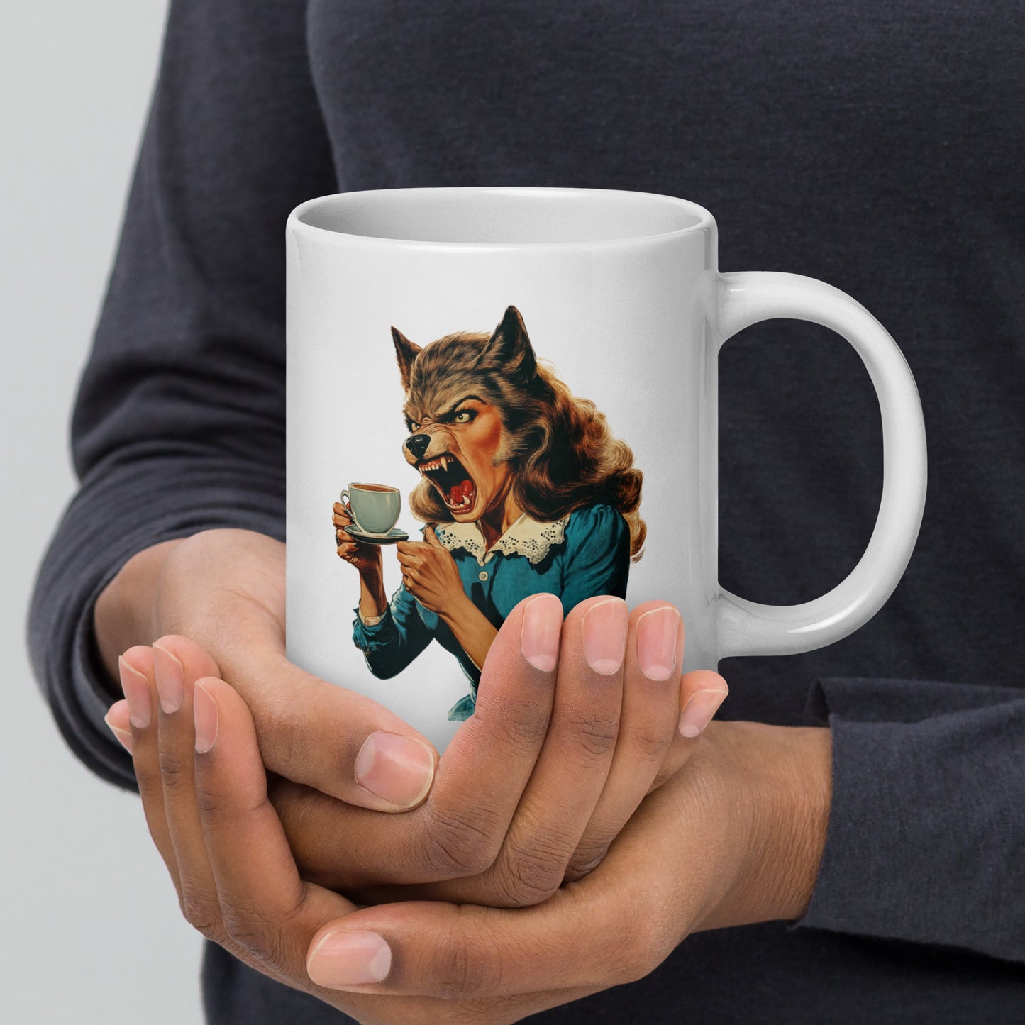 Not Before Coffee Mug - Funny Coffee Lover Gift - Spooky Halloween Coffee Mug - Sassy Werewolf Coffee Cup - Halloween Accessories